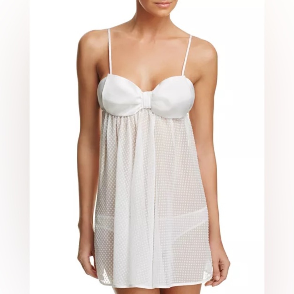 Kate Spade White Sheer Chemise